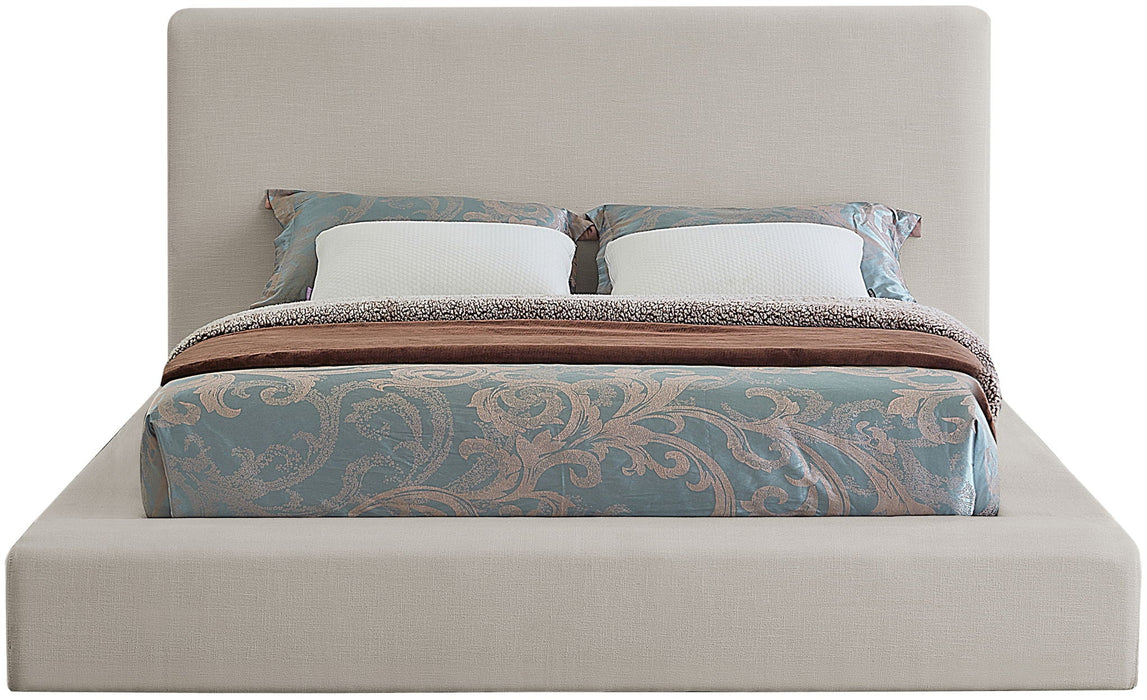 Devin Linen Textured Fabric Upholstered Bed