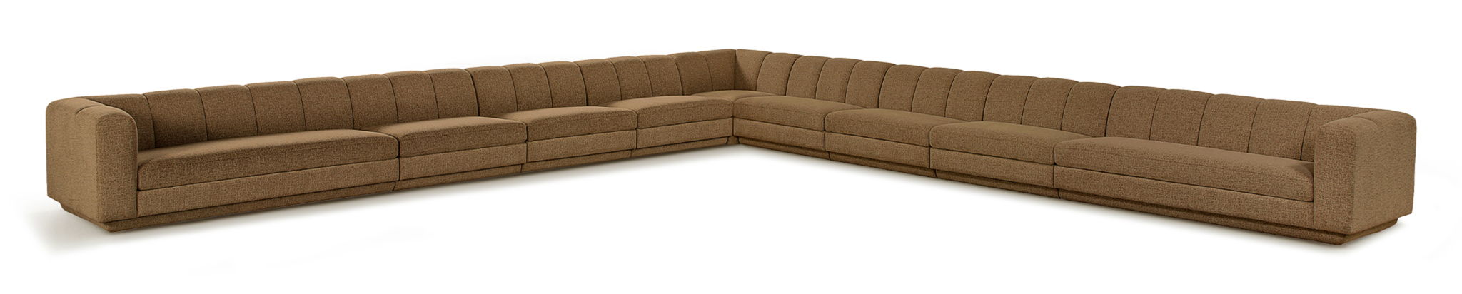 Modari 234.25" Fabric Upholstered 9pc. Modular Sectional