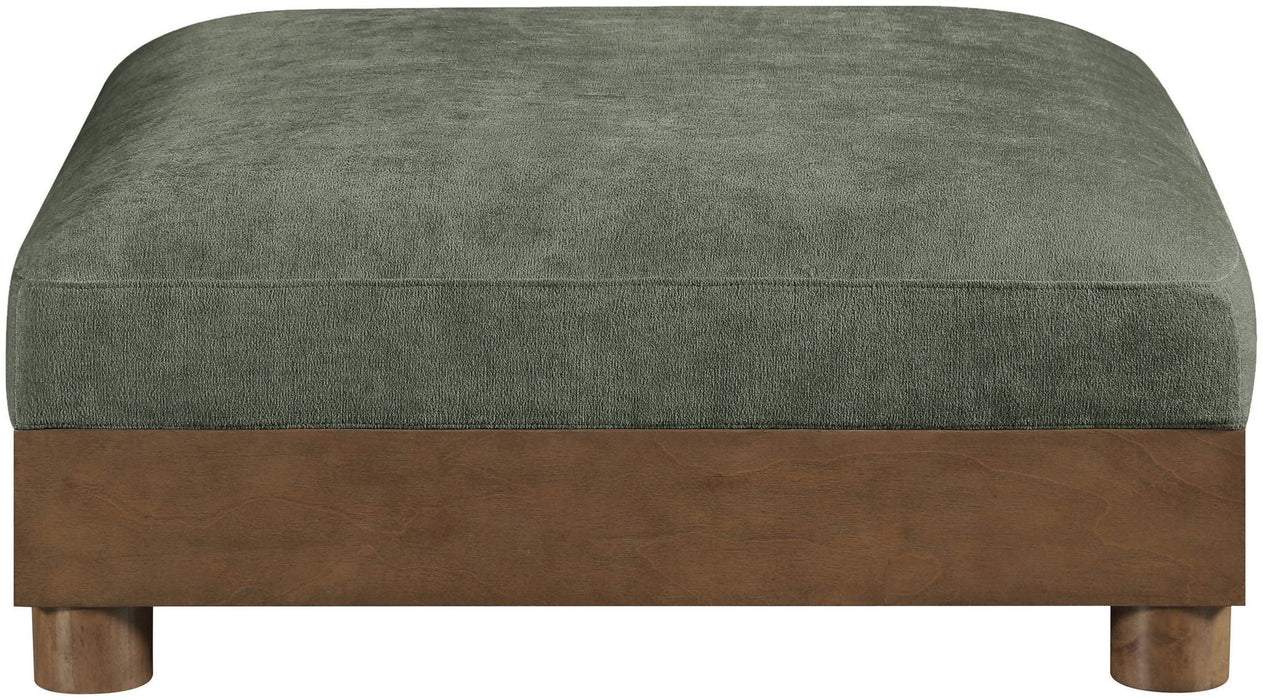 Turin Chenille Fabric Upholstered Ottoman