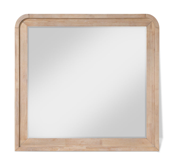 Fluted 38" W X 40" H Solid Wood And Oak Veneer Mirror