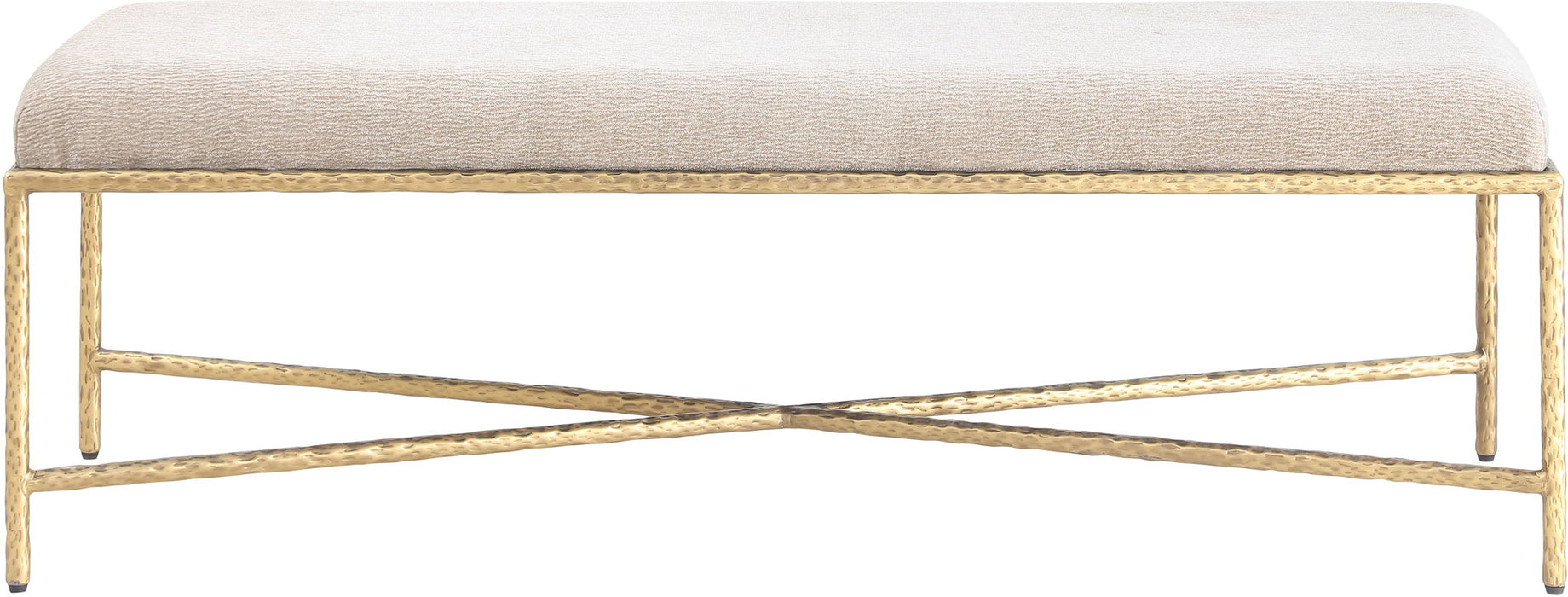 Valley Chenille Fabric Upholstered Bench