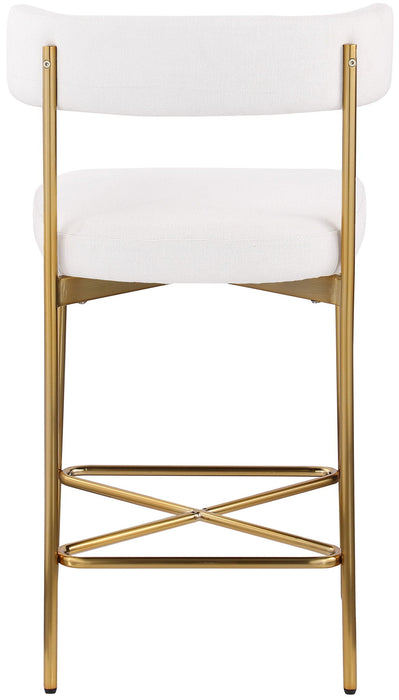 Rivage Linen Textured Fabric Upholstered Bar / Counter Stools