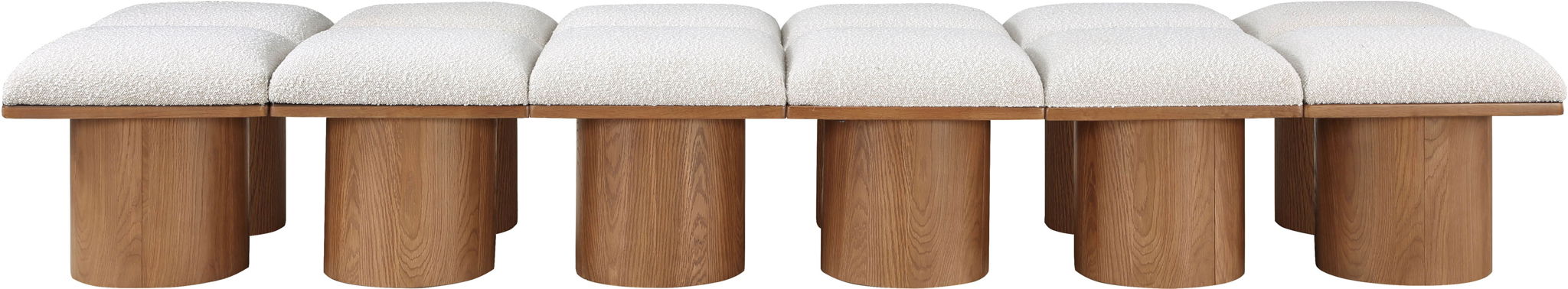 Pavilion Boucle Fabric Upholstered 12pc. Modular Bench