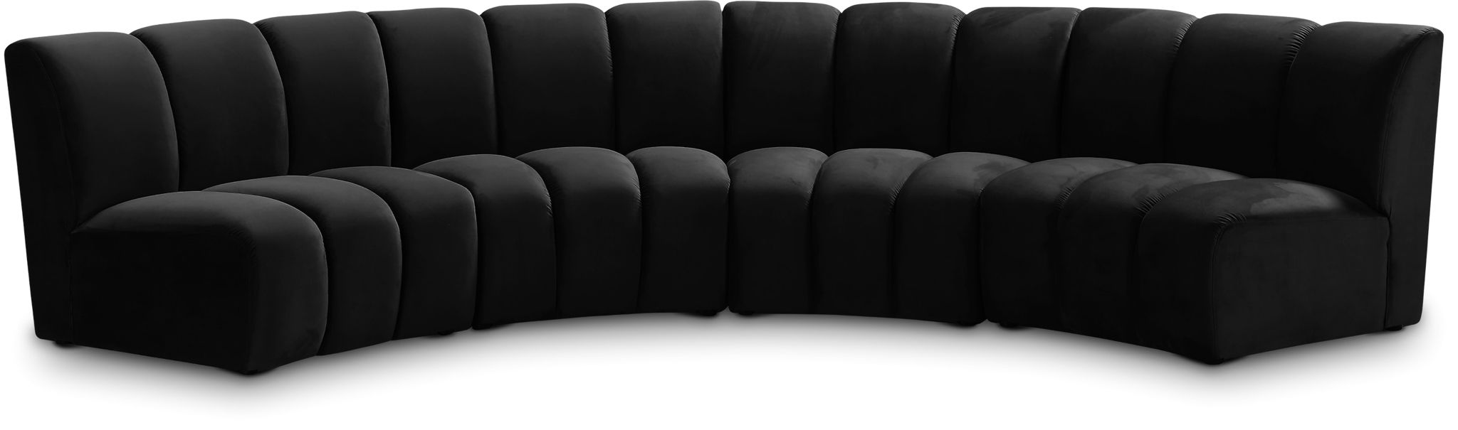 Infinity 148" Velvet Upholstered 4pc. Modular Sectional
