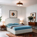 Bennet Linen Textured Fabric Upholstered Bed - Cream