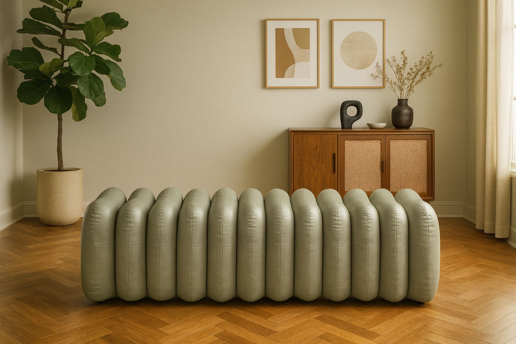 Atticus Vegan Leather Upholstered Bench