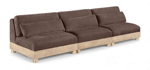 Turin 120" Chenille Fabric Upholstered 3pc. Modular Sofa