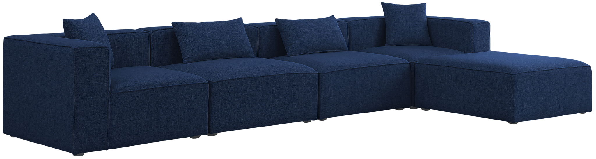 Cube 144" Fabric Upholstered 5pc Modular Sectional