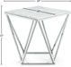 Skyler Genuine Marble Top And Chrome Steel Base Coffee Table