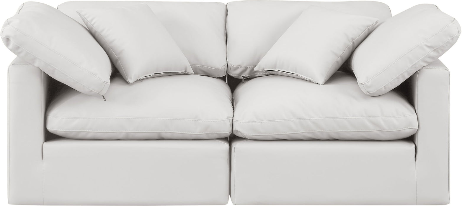 Indulge 70" Vegan Leather Upholstered 2pc. Modular Loveseat