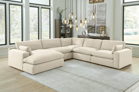 Sofá seccional de 5 piezas Elyza con chaise longue