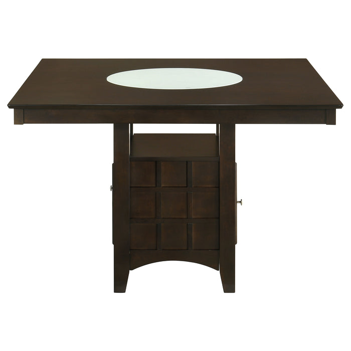 Gabriel 5-Piece Lattice-Back Counter Height Dining Set Cappuccino
