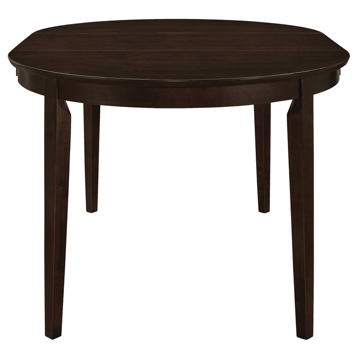 Gabriel 5-Piece Lattice-Back Oval Extension Dining Set Cappuccino