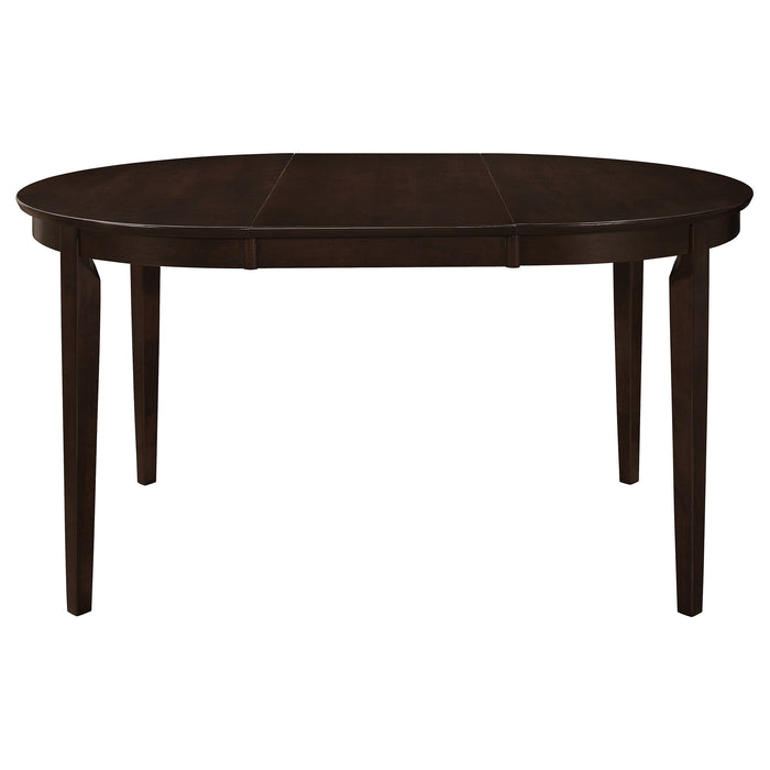 Gabriel 7-Piece Upholstered-Back Oval Extension Dining Set Cappuccino