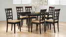 Gabriel 7-Piece Lattice-Back Oval Extension Dining Set Cappuccino