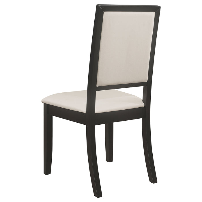 Juego de comedor rectangular con hoja extensible Louise de 7 piezas - negro
