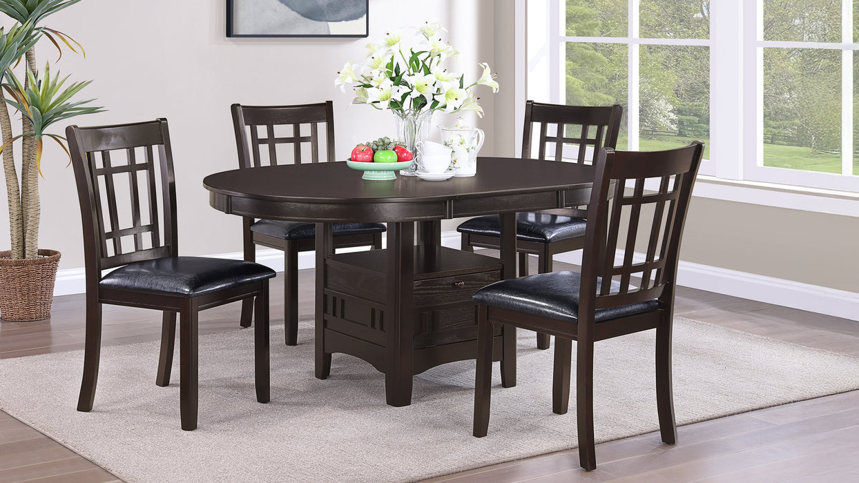 Lavon 5-piece Oval Extension Leaf Dining Set Light Oak