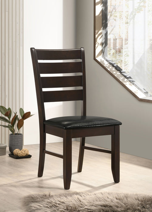 Silla de comedor Dalila de madera, gris oscuro (juego de 2)