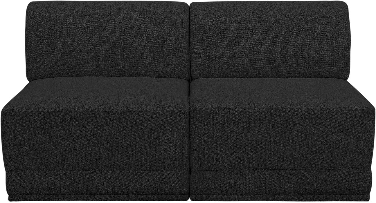 Ollie 60" Boucle Fabric Upholstered 2pc. Armless Modular Loveseat
