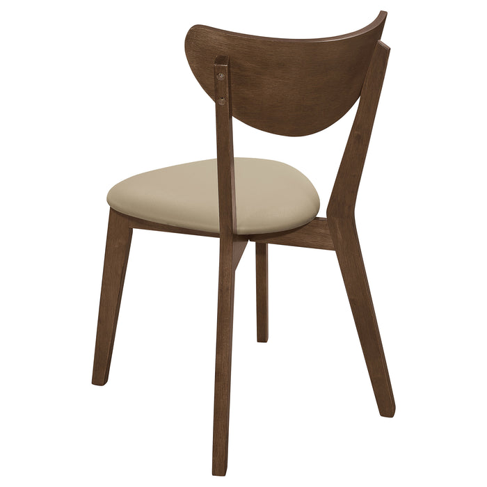 Juego de comedor rectangular Kersey de 5 piezas - castaño