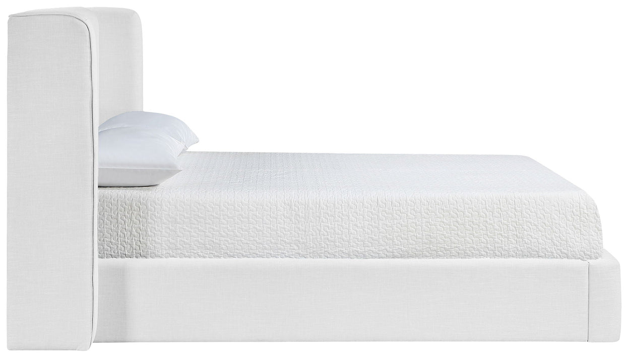 Kendall Linen Textured Fabric Upholstered Bed