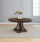 Ridgewell Round Pedestal Dining Table Dark Oak