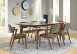 Sillón de comedor acolchado de madera Malone Nogal oscuro (Juego de 2)