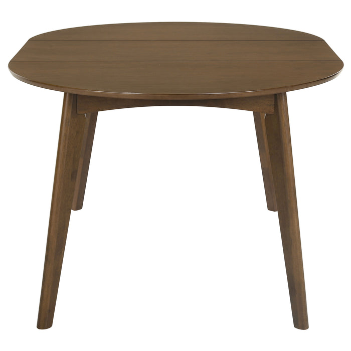 Jedda 5-piece Oval Dining Table Set Dark Walnut