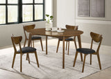 Silla auxiliar de comedor de madera Jedda, nogal oscuro (juego de 2)