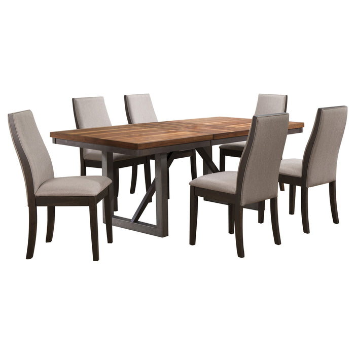 Spring Creek 7-piece Rectangular Dining Table Set Taupe