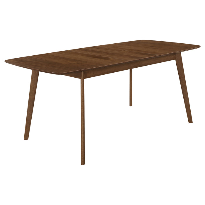 Juego de comedor rectangular Redbridge de 7 piezas - nogal natural