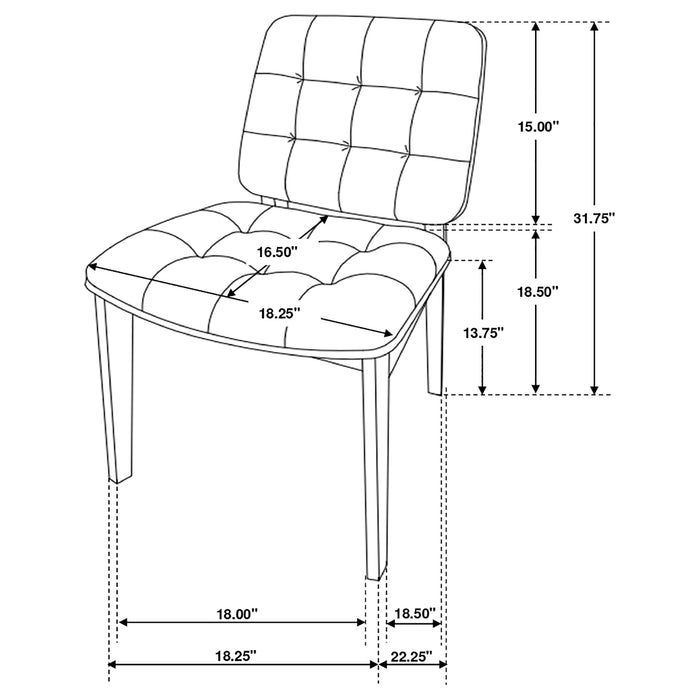 Juego de comedor rectangular Redbridge de 7 piezas - nogal natural