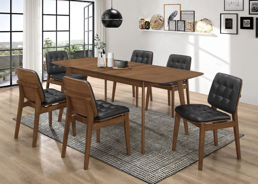 Redbridge 75-inch Extension Leaf Dining Table Natural Walnut - Brown