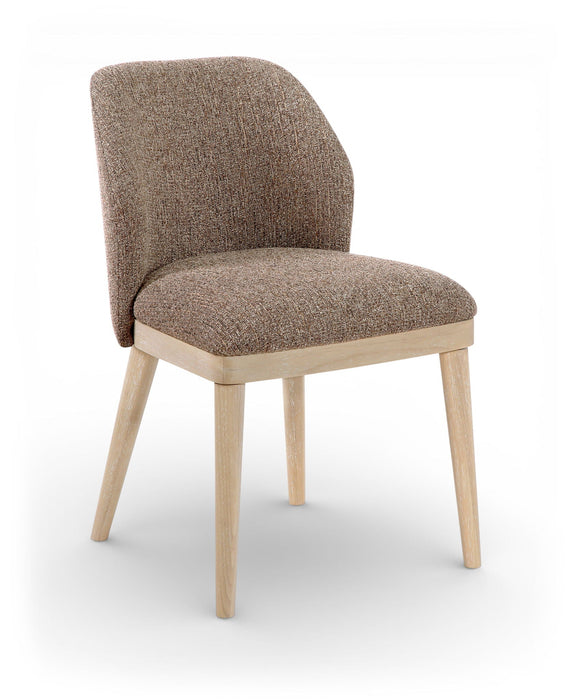 Valeo Linen Textured Fabric Upholstered Dining Chair