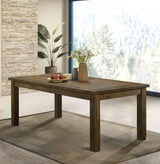 Mesa de comedor rectangular Coleman de 79 pulgadas, marrón dorado rústico
