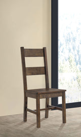 Silla auxiliar de comedor Coleman marrón dorado rústico (juego de 2)