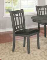 Silla auxiliar de comedor Lavon Wood en negro y gris medio (juego de 2)