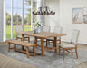 Middleton 6-piece Extension Leaf Dining Set Brown and Light Brown