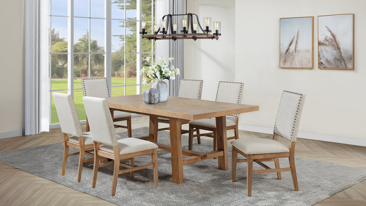 Middleton 7-piece Extension Leaf Dining Set Brown and Light Brown