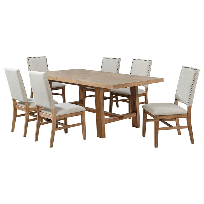 Middleton 7-piece Extension Leaf Dining Set Brown and Light Brown