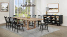 Middleton 10-piece Extension Leaf Dining Set Natural Brown and Black