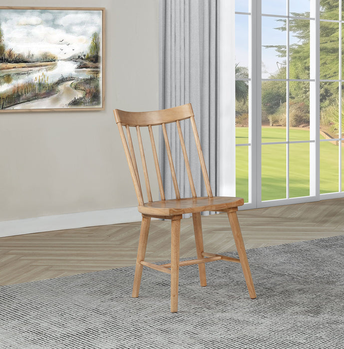 Silla lateral de comedor Middleton de madera maciza, negra (juego de 2)