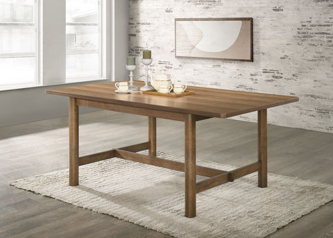 Mesa de comedor rectangular de madera Crestmore de 71 pulgadas, nogal