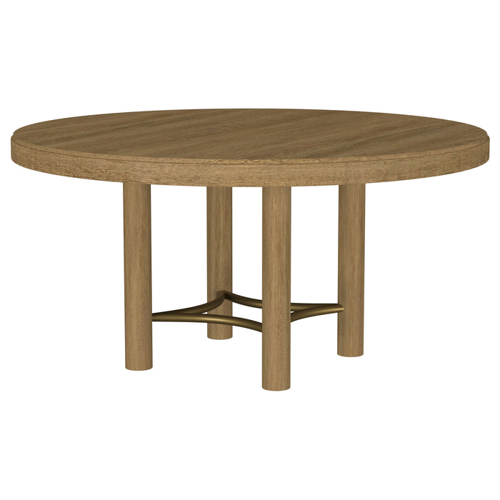Arini 7-piece Round Dining Room Table Set Sand Wash