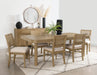 Arini 7-piece Extension Leaf Dining Table Set Sand Wash