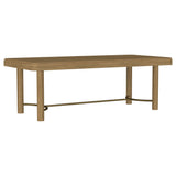 Mesa de comedor extensible Arini de 104 pulgadas con acabado arena lavado