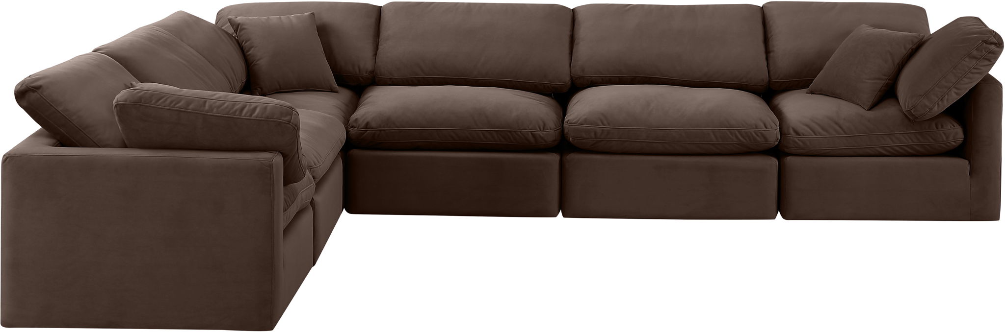 Indulge 140" Velvet Upholstered 6pc. Modular Sectional