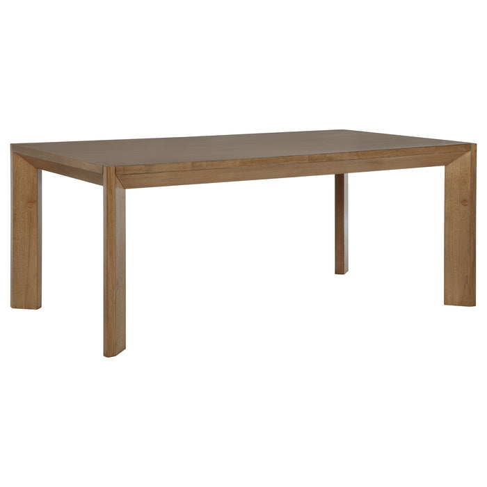 Juego de comedor rectangular Bruner de 5 piezas de 72" - marrón natural