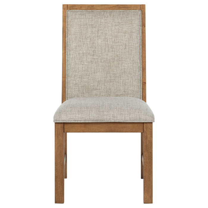 Juego de comedor rectangular Bruner de 5 piezas de 72" - marrón natural