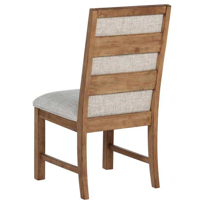 Juego de comedor rectangular Bruner de 5 piezas de 72" - marrón natural